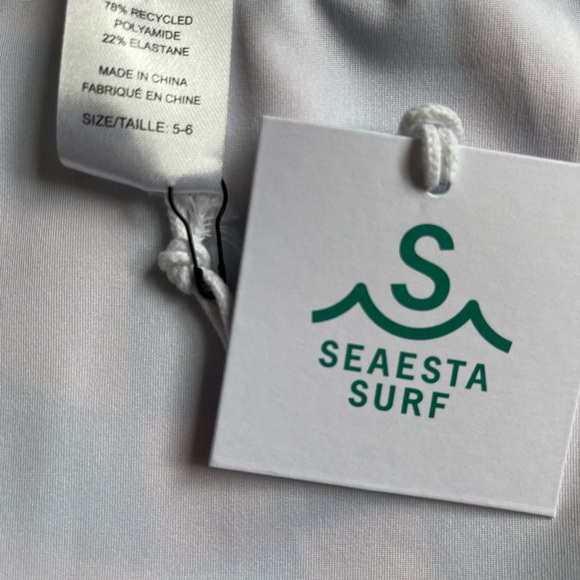 Seaesta Surf One-piece Wavy Checks Swimsuit - Navy - 5-6 - Picture 8 of 14